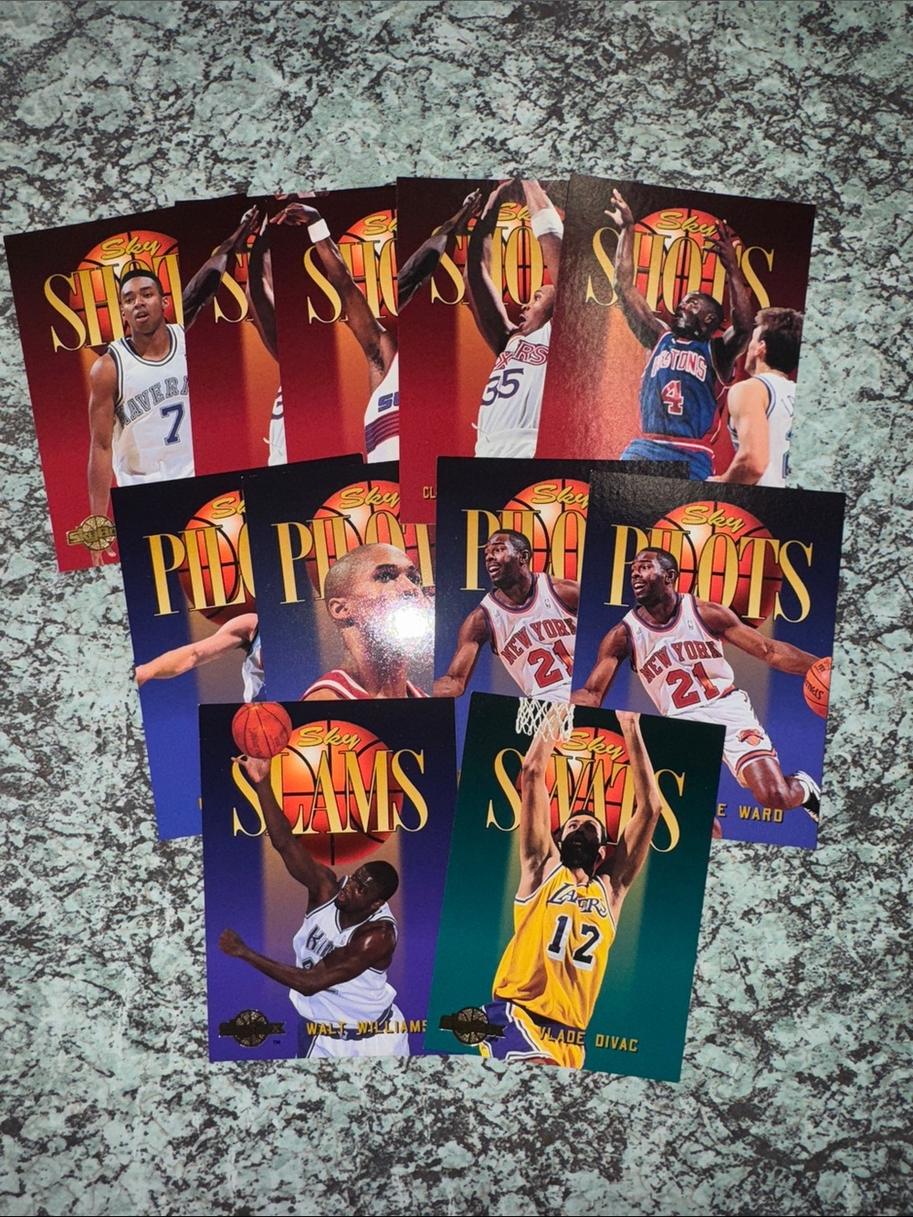 Bundle of NBA player collection vintage 90s trading cards lot 48pc